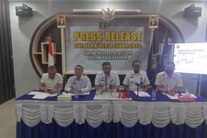 Kantor Imigrasi Kelas II TPI Tanjungbalai Karimun menggelar rilis capaian kinerja tahun 2023 | Foto: Ami