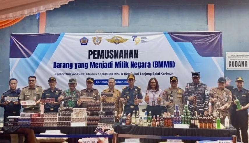 Seluruh Barang Milik Negara yang dimusnahkan merupakan hasi dari 244 penindakan yang dilakukan DJBC Kepri dan KPPBC Karimun di bidang kepabeanan dan cukai | Foto: Ami